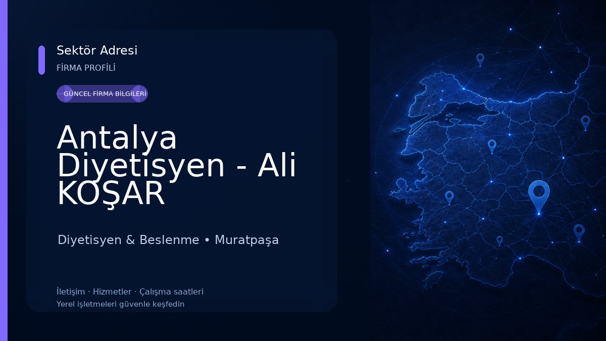Antalya Diyetisyen - Ali KOŞAR Diyetisyen & Beslenme