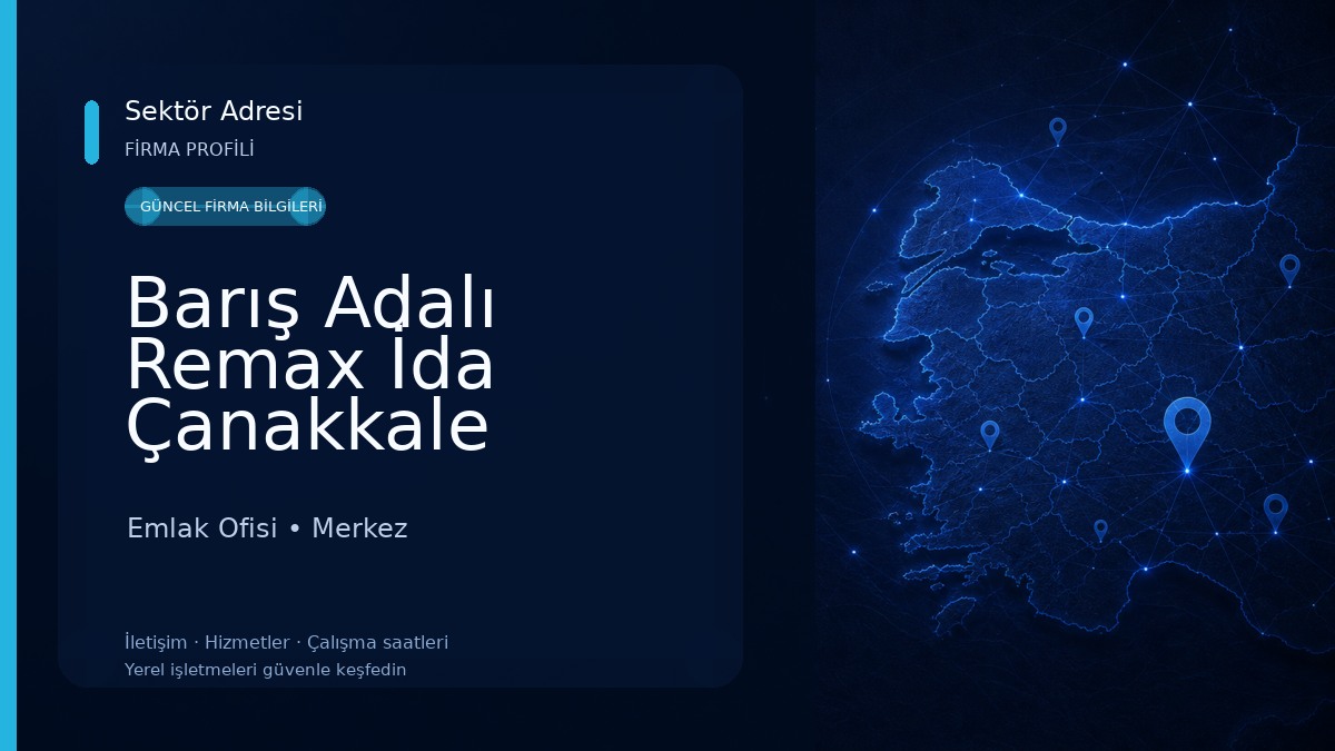 Barış Adalı Remax İda Çanakkale Emlak Danışmanı Emlak Ofisi