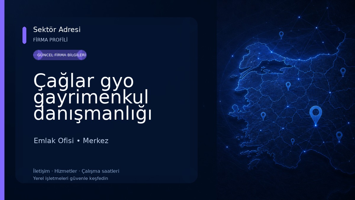Çağlar gyo gayrimenkul danışmanlığı Emlak Ofisi