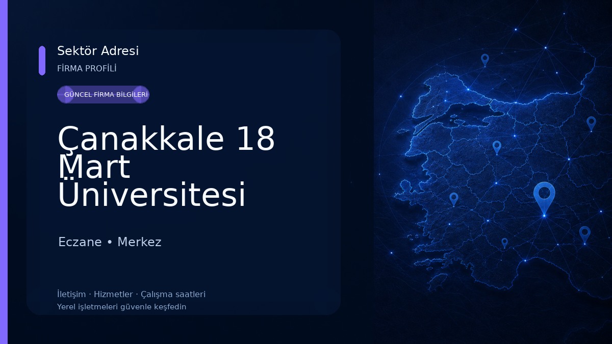 Çanakkale 18 Mart Üniversitesi Sağlık hizmetleri Meslek yüksek okulu Eczane