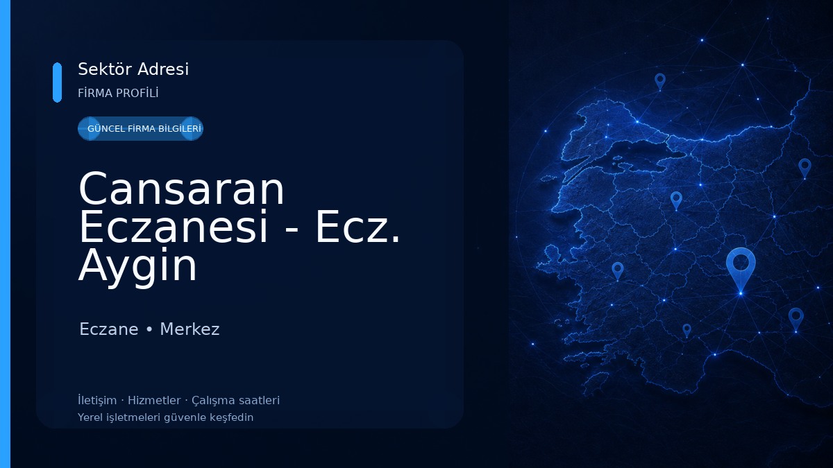 Cansaran Eczanesi - Ecz. Aygin Değirmenci 