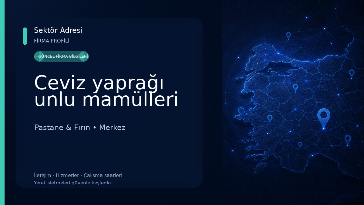 Ceviz yaprağı unlu mamülleri Pastane & Fırın