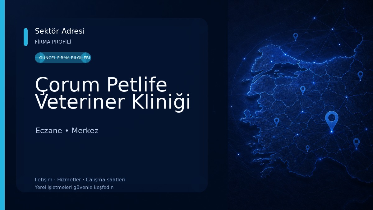 Çorum Petlife Veteriner Kliniği Eczane