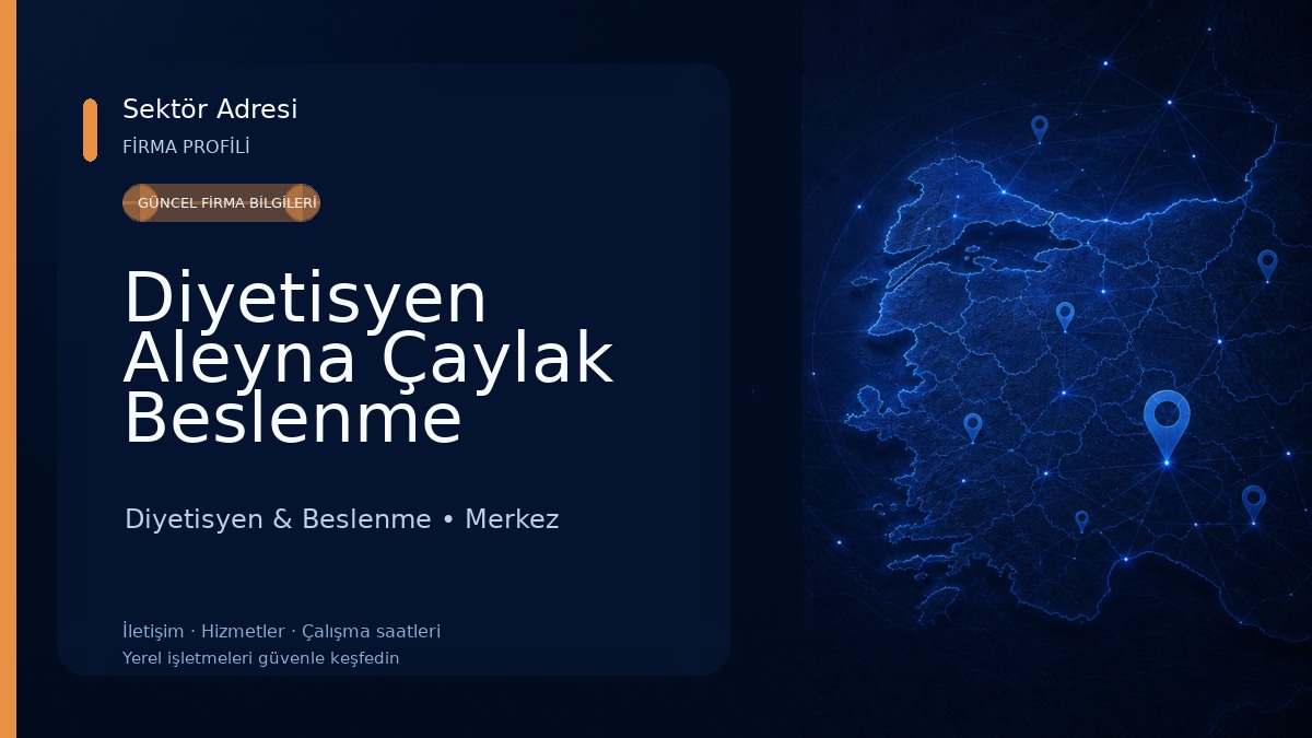 Diyetisyen Aleyna Çaylak Beslenme Danışmanlığı ve Yaşam Koçluğu Merkezi Diyetisyen & Beslenme