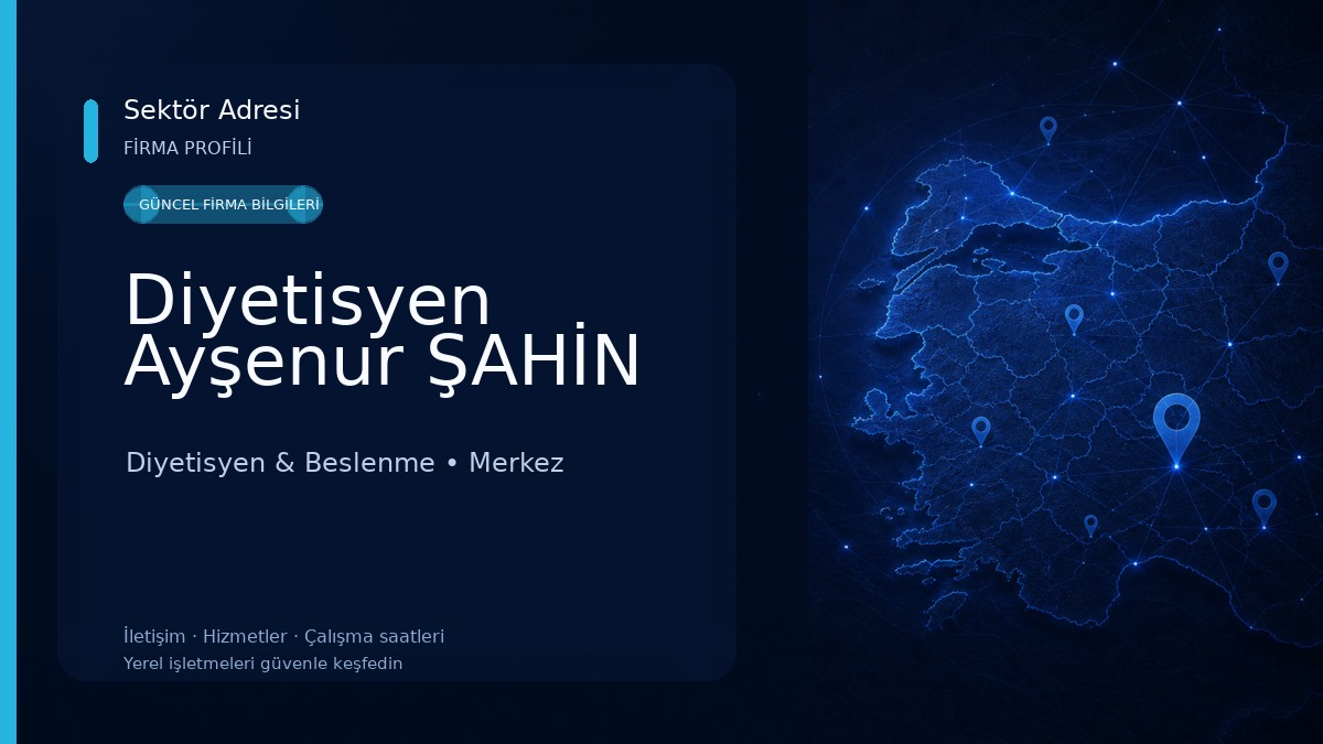 Diyetisyen Ayşenur ŞAHİN Diyetisyen & Beslenme