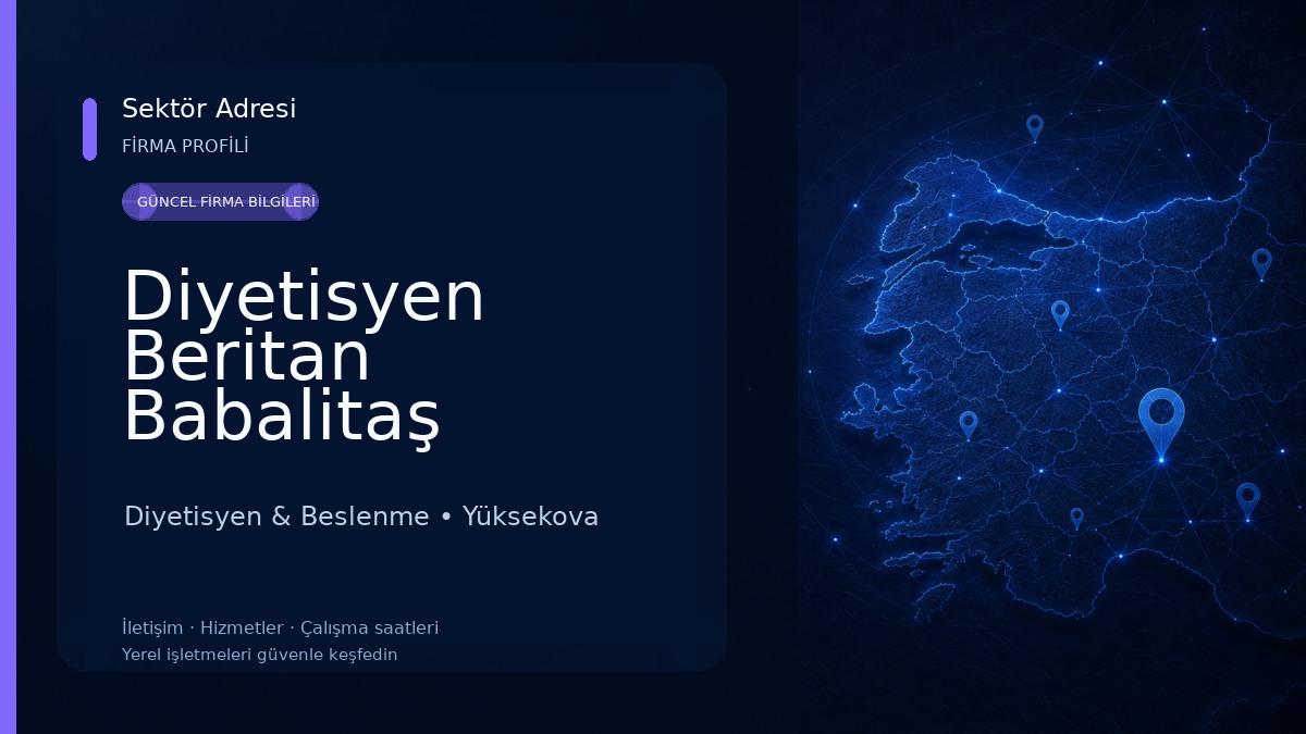 Diyetisyen Beritan Babalitaş Beslenme ve Diyet Danışmanlığı Diyetisyen & Beslenme