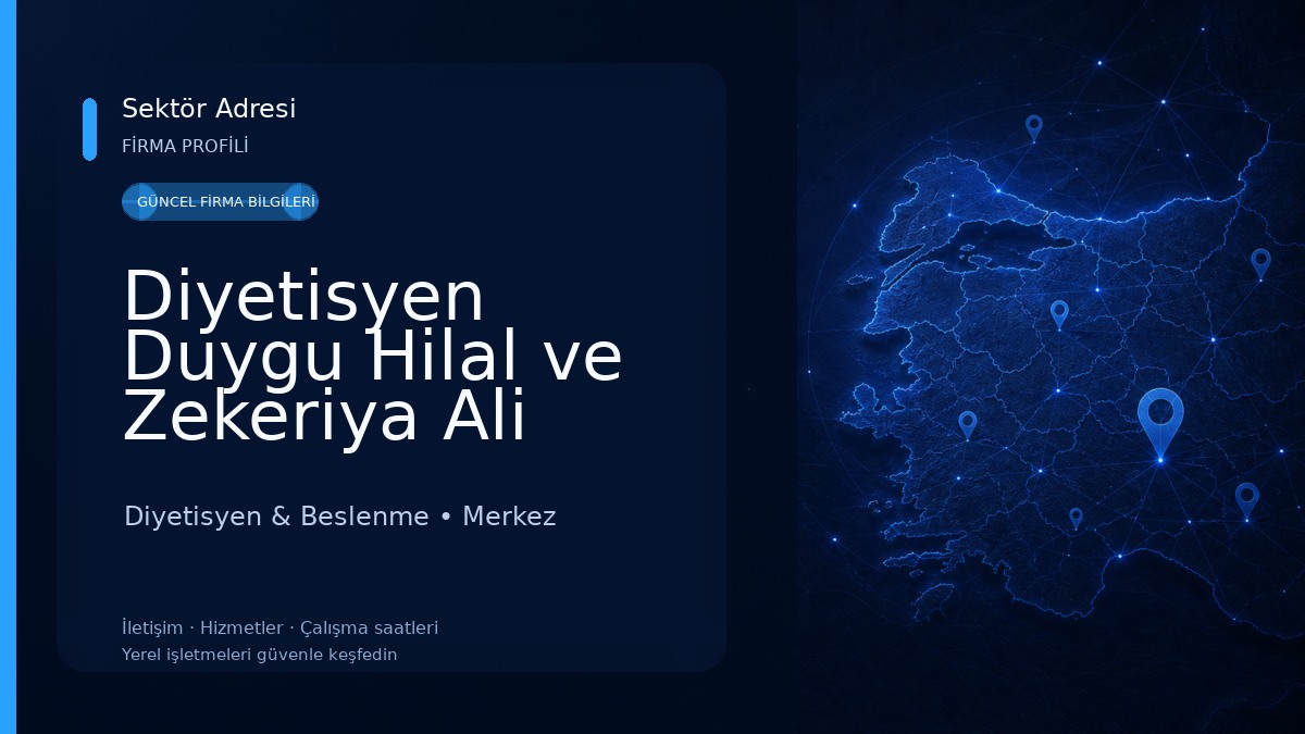 Diyetisyen Duygu Hilal ve Zekeriya Ali ŞAHİN Beslenme Danışmanlığı Merkezi 