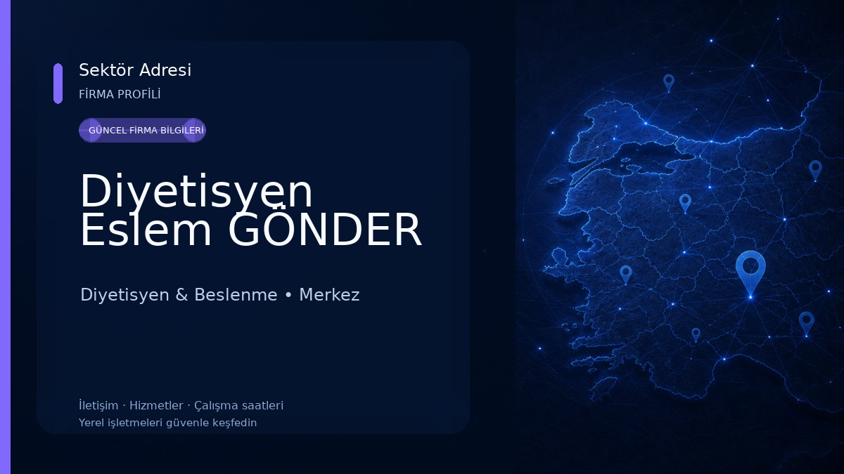 Diyetisyen Eslem GÖNDER Diyetisyen & Beslenme