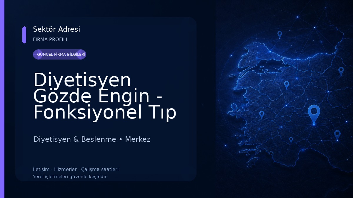 Diyetisyen Gözde Engin - Fonksiyonel Tıp Diyetisyen & Beslenme