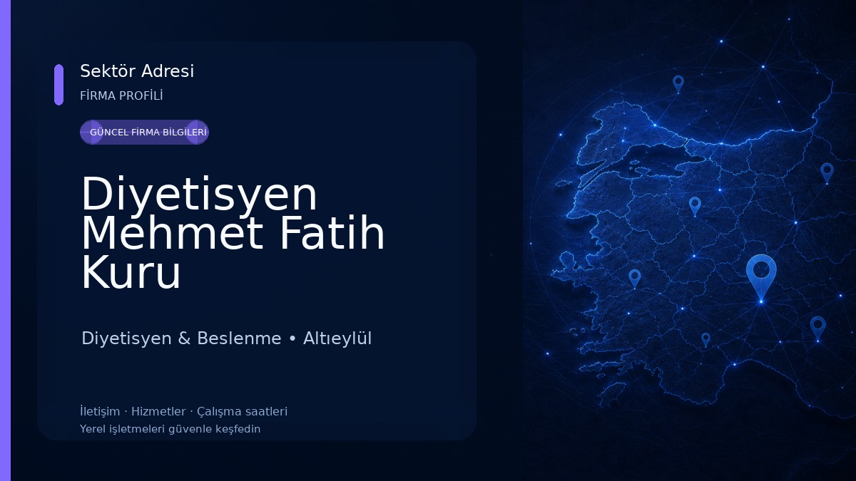 Diyetisyen Mehmet Fatih Kuru
