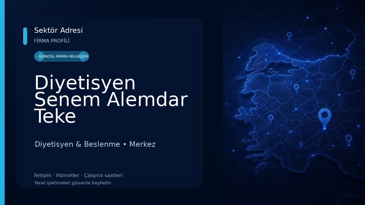 Diyetisyen Senem Alemdar Teke Diyetisyen & Beslenme