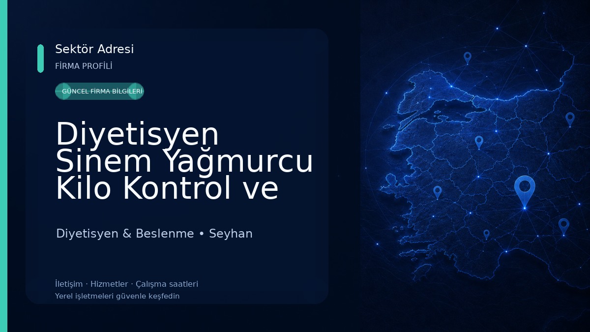 Diyetisyen Sinem Yağmurcu Kilo Kontrol ve Sağlıklı Yaşam Merkezi Diyetisyen & Beslenme