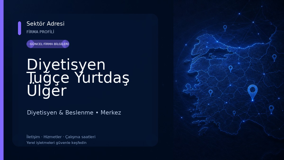 Diyetisyen Tuğçe Yurtdaş Ülger 