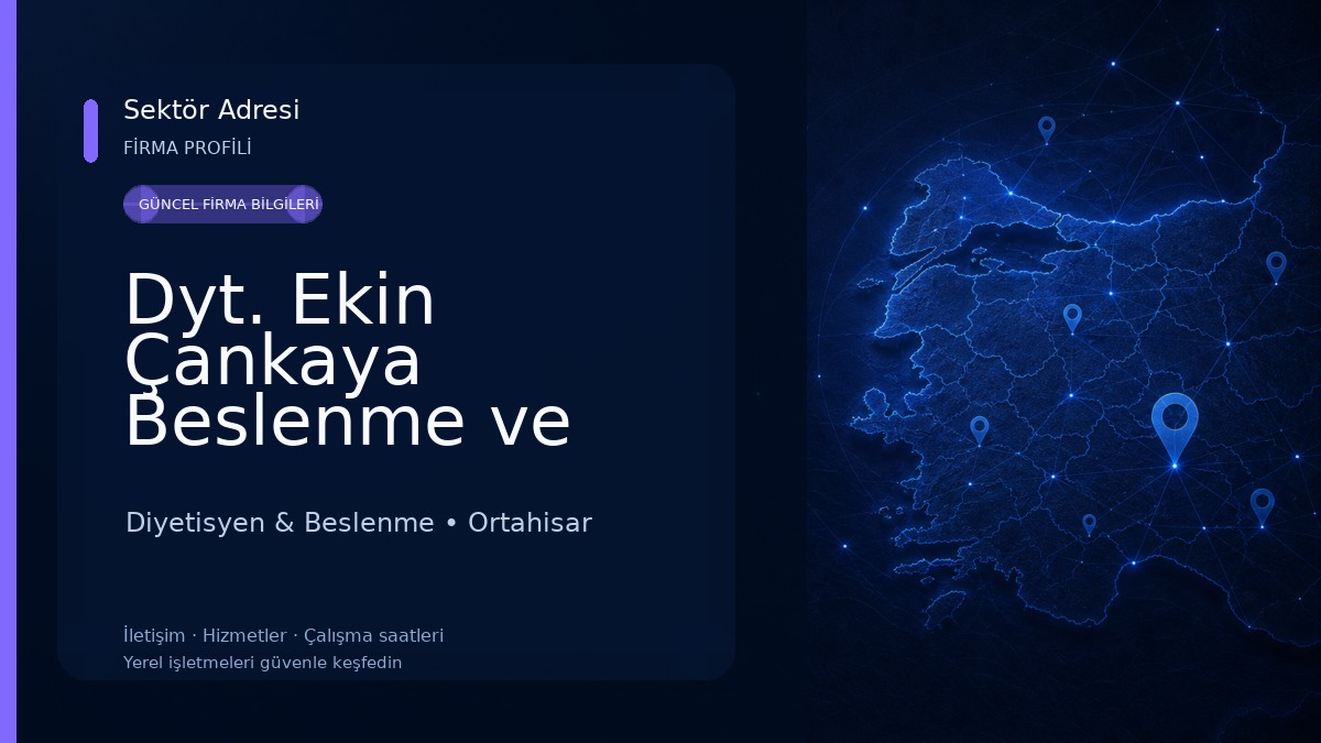 Dyt. Ekin Çankaya Beslenme ve Diyet Danışmanlığı Merkezi 