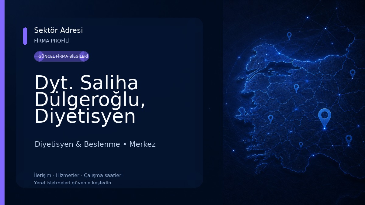Dyt. Saliha Dülgeroğlu, Diyetisyen Diyetisyen & Beslenme
