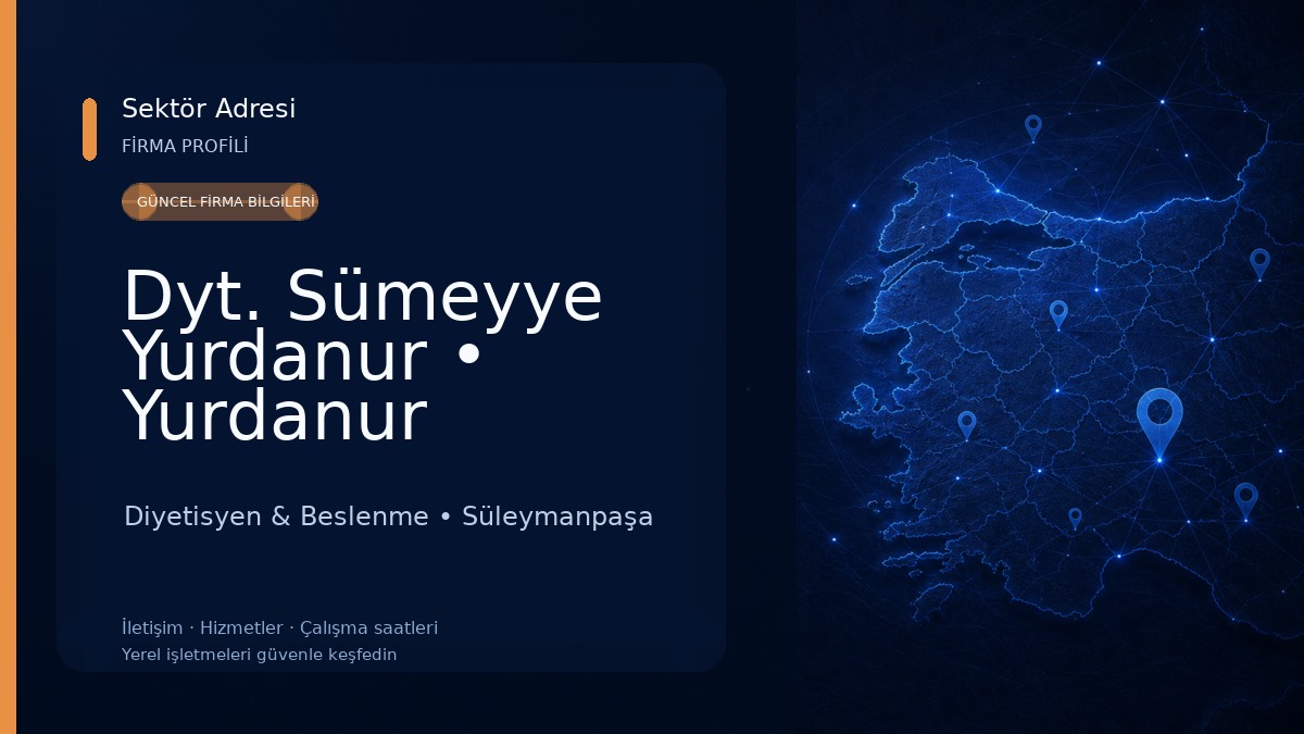 Dyt. Sümeyye Yurdanur • Yurdanur Sağlıklı Yaşam ve Zayıflama Merkezi 