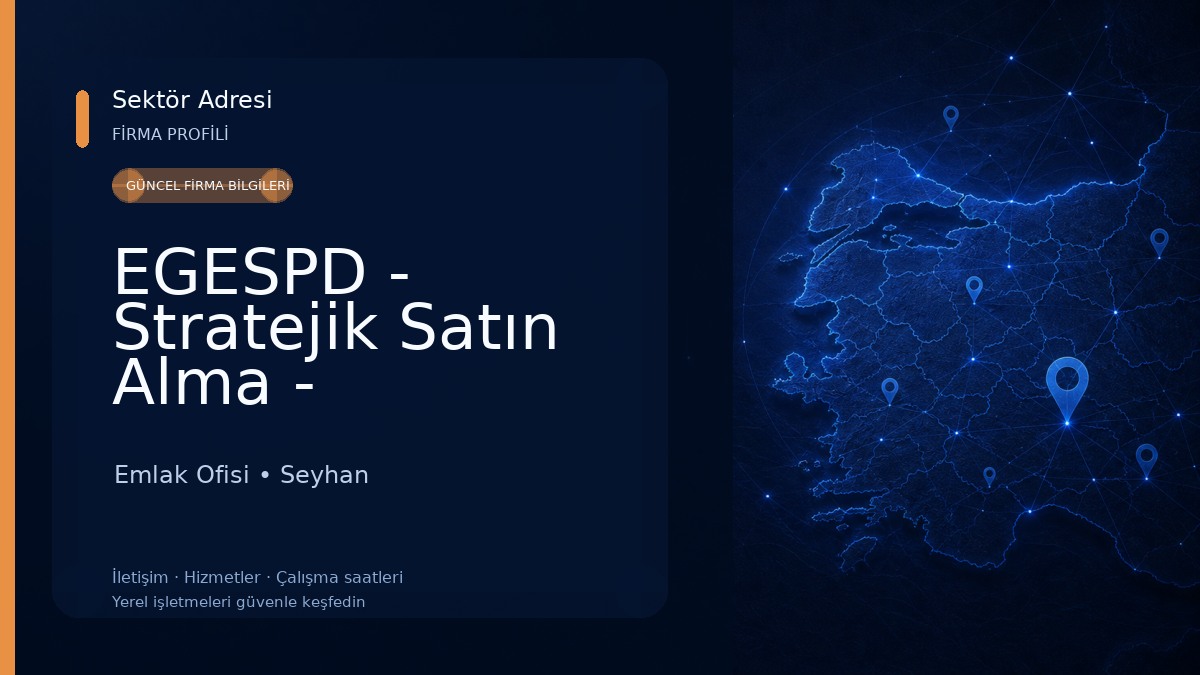 EGESPD - Stratejik Satın Alma - Gayrimenkul - Danışmanlık Hizmetleri Emlak Ofisi