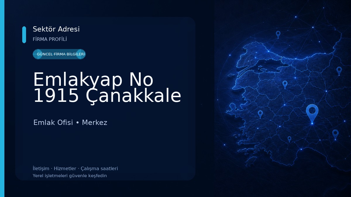 Emlakyap No 1915 Çanakkale Emlak Ofisi