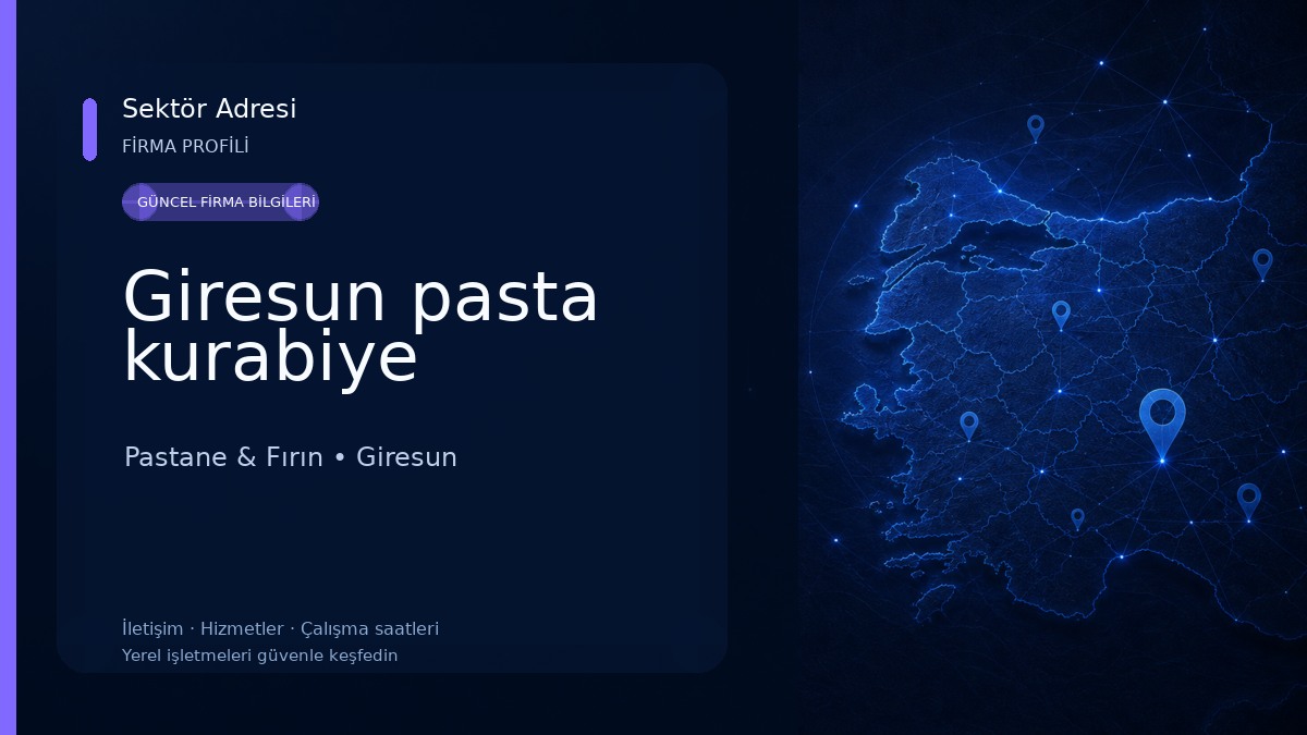 Giresun pasta kurabiye Pastane & Fırın