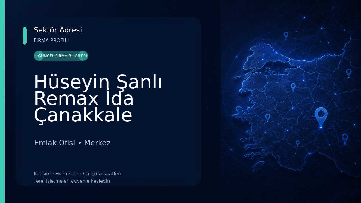 Hüseyin Şanlı Remax İda Çanakkale Emlak Danışmanı Emlak Ofisi