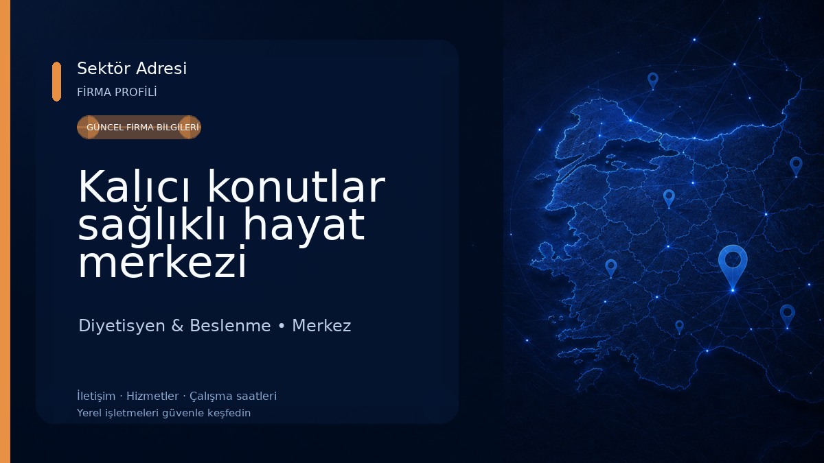 Kalıcı konutlar sağlıklı hayat merkezi Diyetisyen & Beslenme