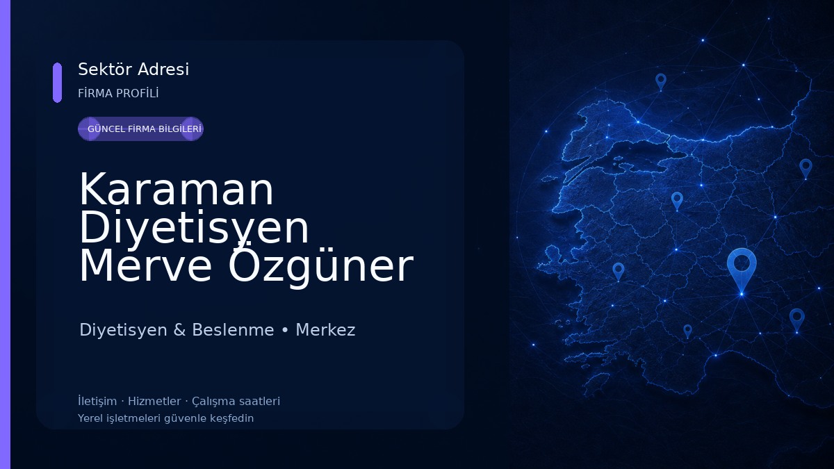 Karaman Diyetisyen Merve Özgüner 