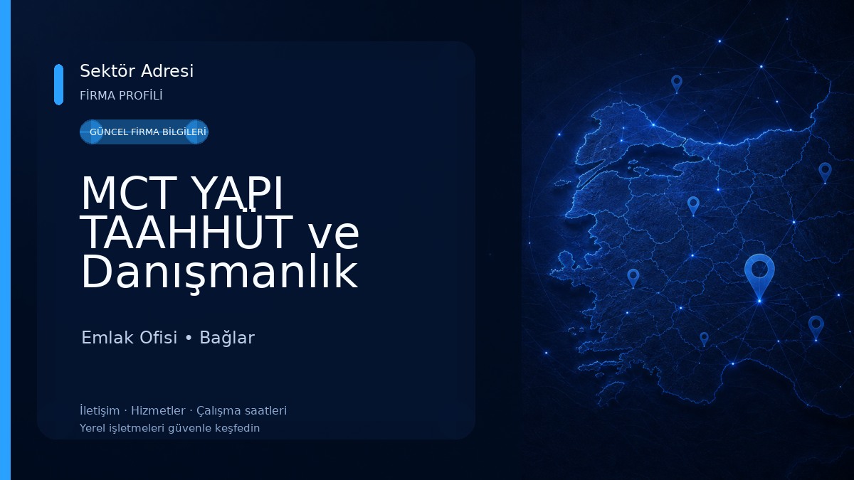 MCT YAPI TAAHHÜT ve Danışmanlık Hizmetleri Emlak Ofisi