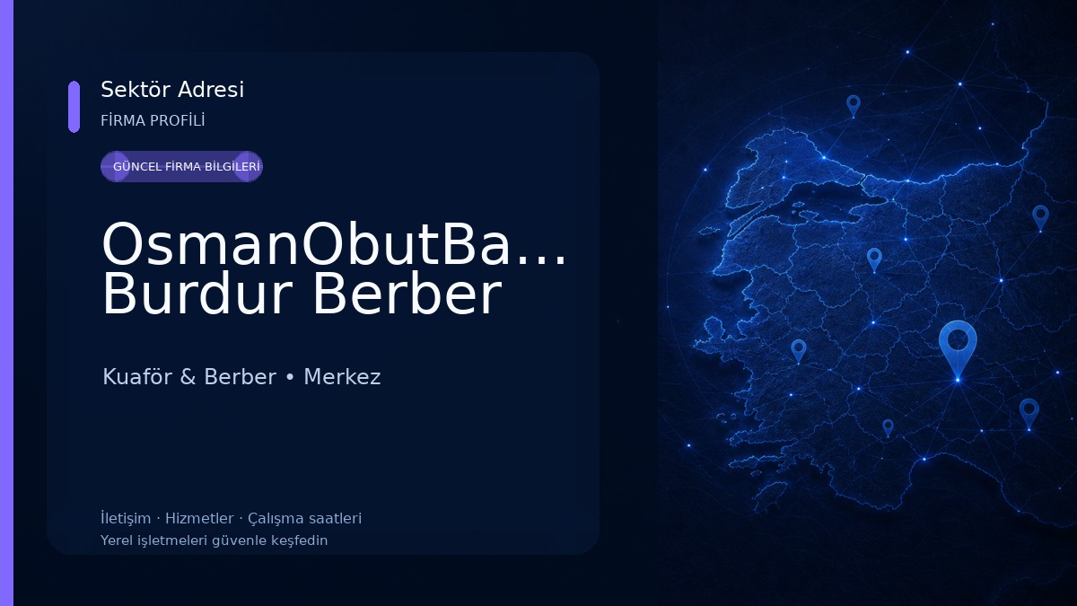 OsmanObutBarbers Burdur Berber Kuaför & Berber