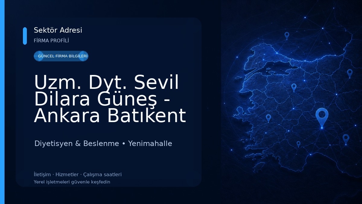 Uzm. Dyt. Sevil Dilara Güneş - Ankara Batıkent Uzman Diyetisyen Diyetisyen & Beslenme