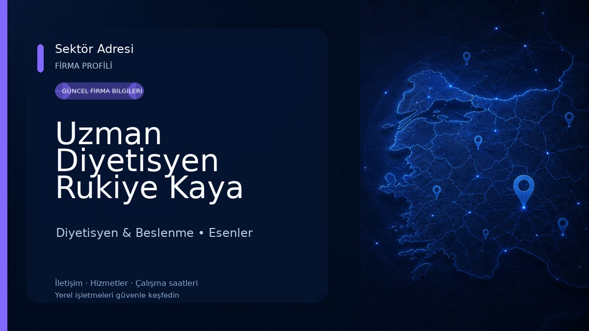 Uzman Diyetisyen Rukiye Kaya Beslenme & Diyet Danışmanlığı Diyetisyen & Beslenme