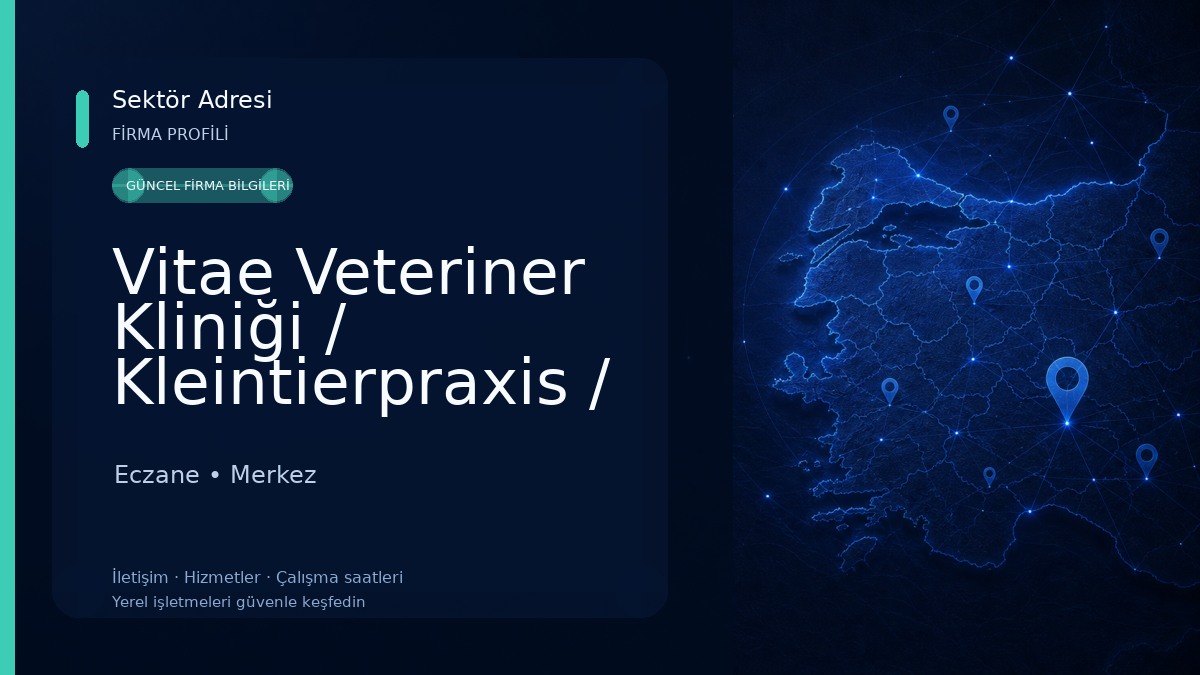Vitae Veteriner Kliniği / Kleintierpraxis / Pet Clinic Eczane