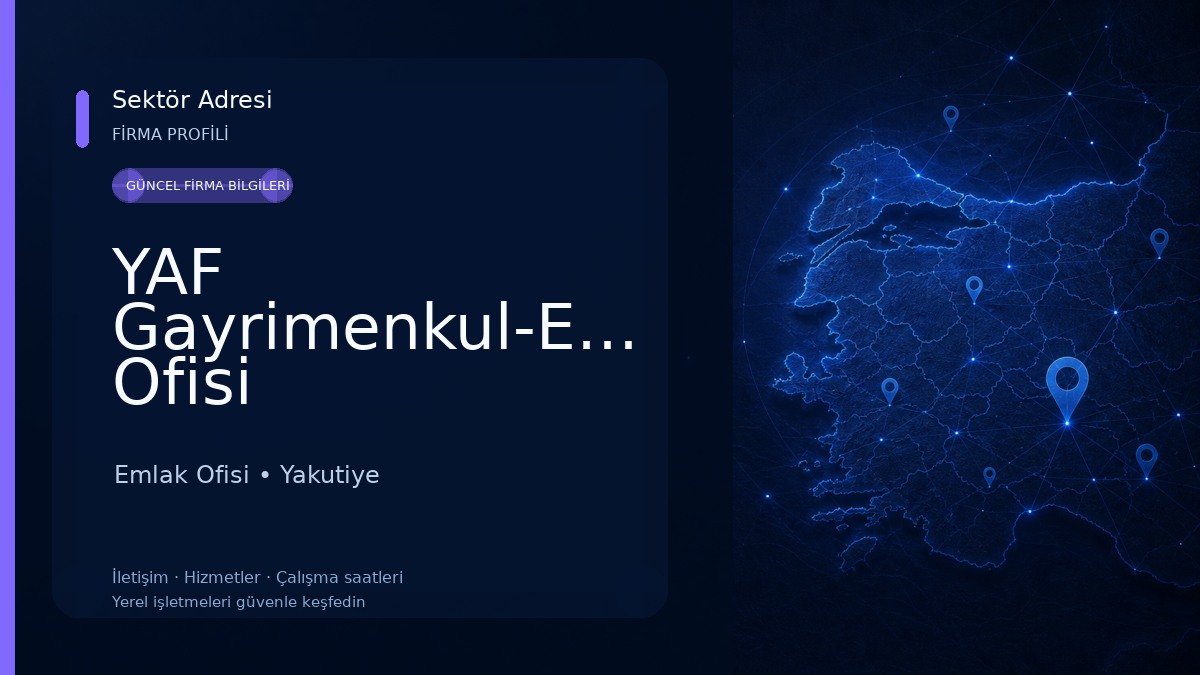 YAF Gayrimenkul-Emlak Ofisi Emlak Ofisi